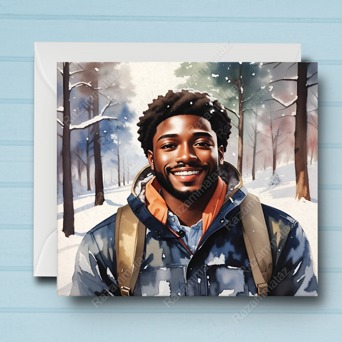 Black Man O Christmas Card